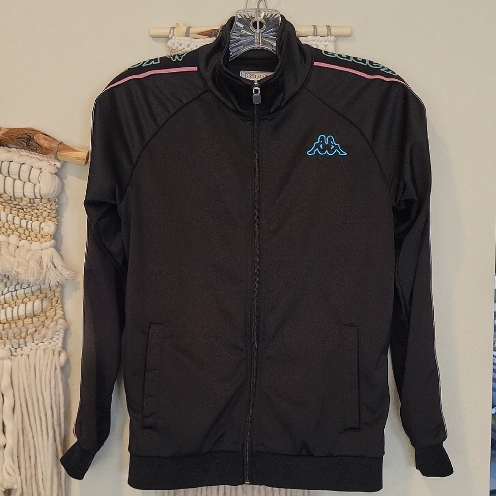 Kappa Full Zip Logo Tape Artem 2 Track Training Jacket w/ Pockets, Youth 12